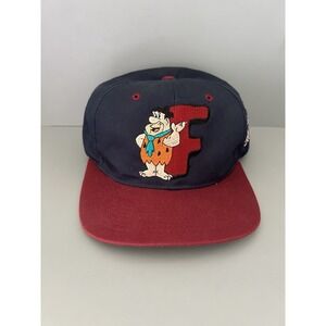 VTG 90s Red & Blue Hanna Barbera Fred Flintstone Yabba-Dabba-Doo! Snapback Hat